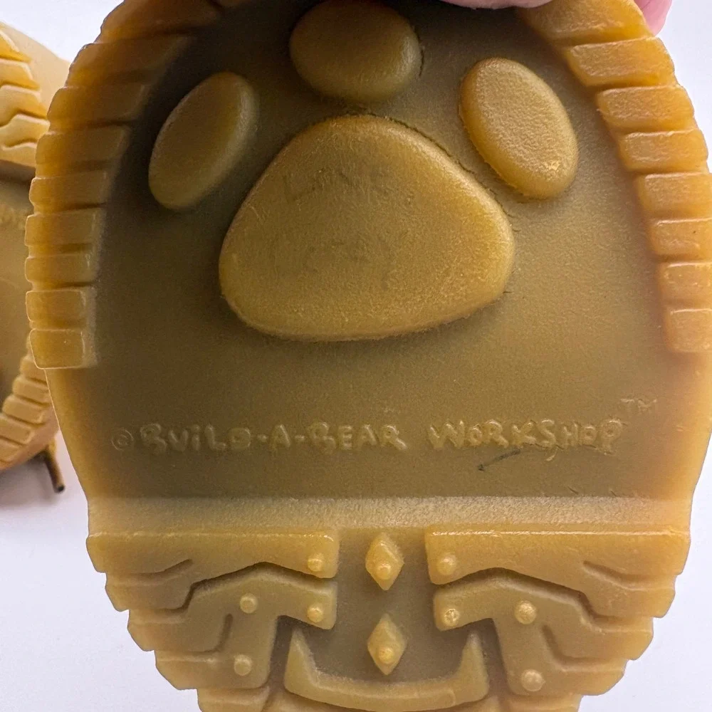 Build A Bear BABW Construction Work Boots Hiking Combat Tan Padded Collar